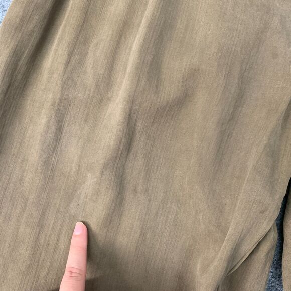 Vintage Tommy Bahama Pant Mens 34X28 Brown Silk Blend Pleated Front Relaxed Fit - Picture 5 of 12